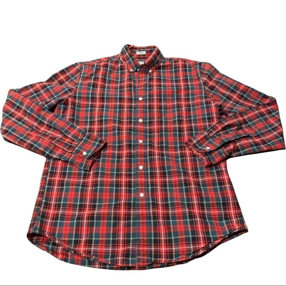 J. Crew Plaid 100% cotton button down shirt L/S M
